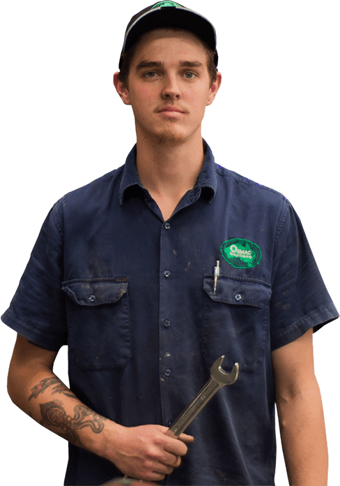 Jayden with a spanner